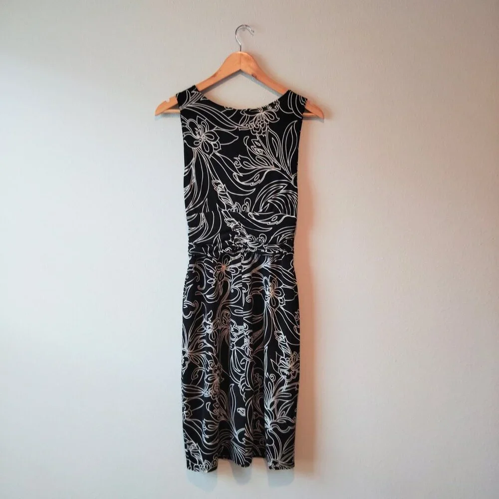 Laundry By Shelli Segal Black and White Floral Dress - Picture 4 of 7